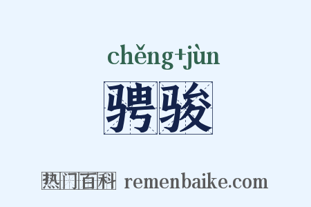 骋骏是什么意思的图片